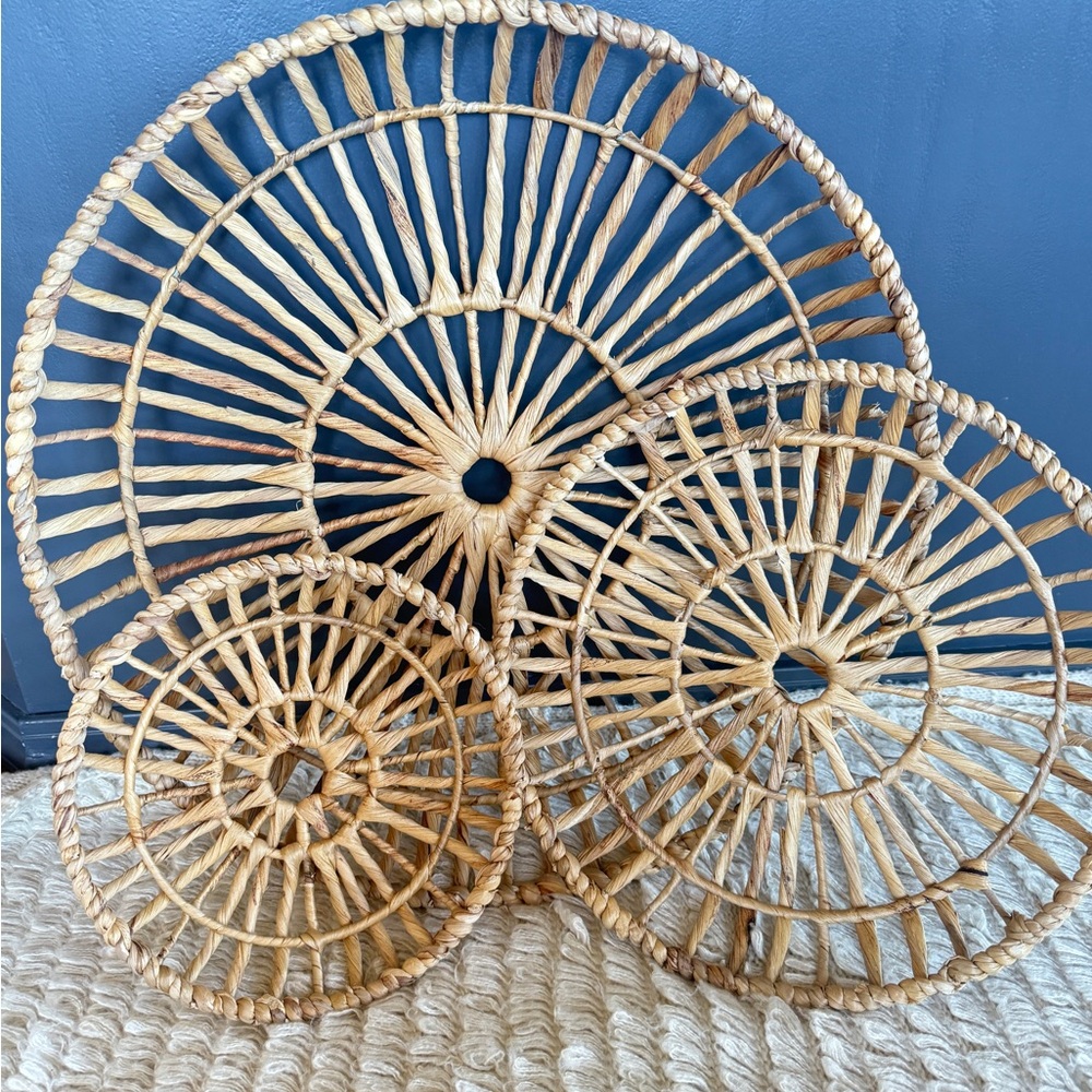 Set of Three Woven Wall Decor Pieces